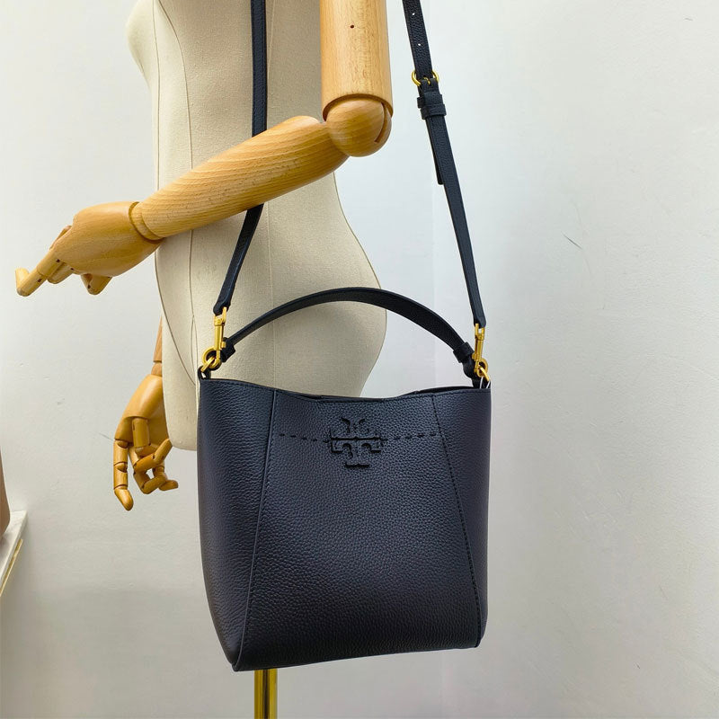 XIANGTUIBAO TB Women's Bag New 74956mcgraw Deformation Crossbody Single Shoulder Bucket Bag Female Cowhide Handbag Commuter