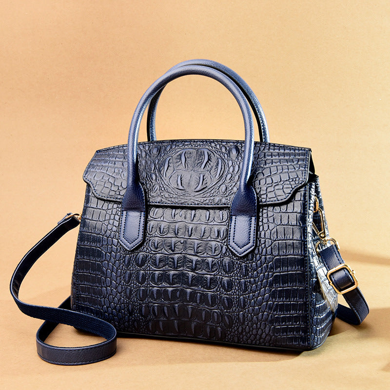 2025 hot-selling handbags autumn and winter high-end crocodile pattern women's bags fashion temperament large-capacity shoulder bag wholesale
