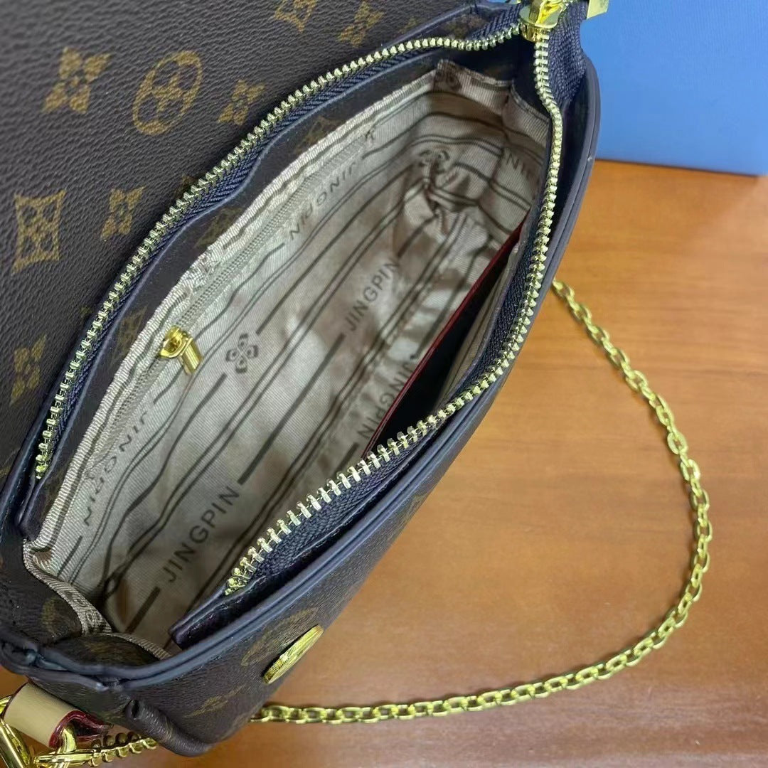 XIANGTUIBAO Louis Fanghua Women's Bag New Korean Style Fashion Versatile Online Red Ocean Style Mahjong Bag Portable Chain Messenger Bag