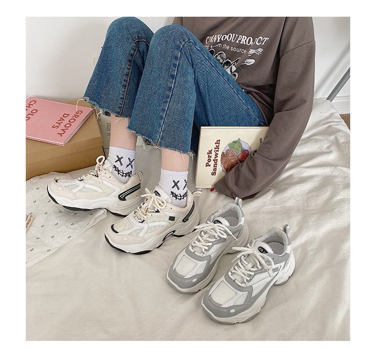 xiangtuibao Women Sneakers New Spring Autumn Casual Dad Shoes Trainers Basket Femme Sports Vulcanized Platform Sneakers Women Shoes