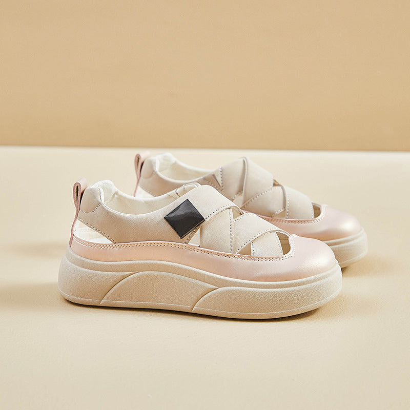 2025 summer little white shoes new Korean version ins female students height increase breathable sports board shoes casual shoes XQ-W18