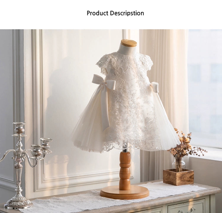 Xiangtuibao Baby Girl's Lace Princess Dress Dress Tulle Tutu Children's Flower Girl's Birthday Piano Performance Dress Spring