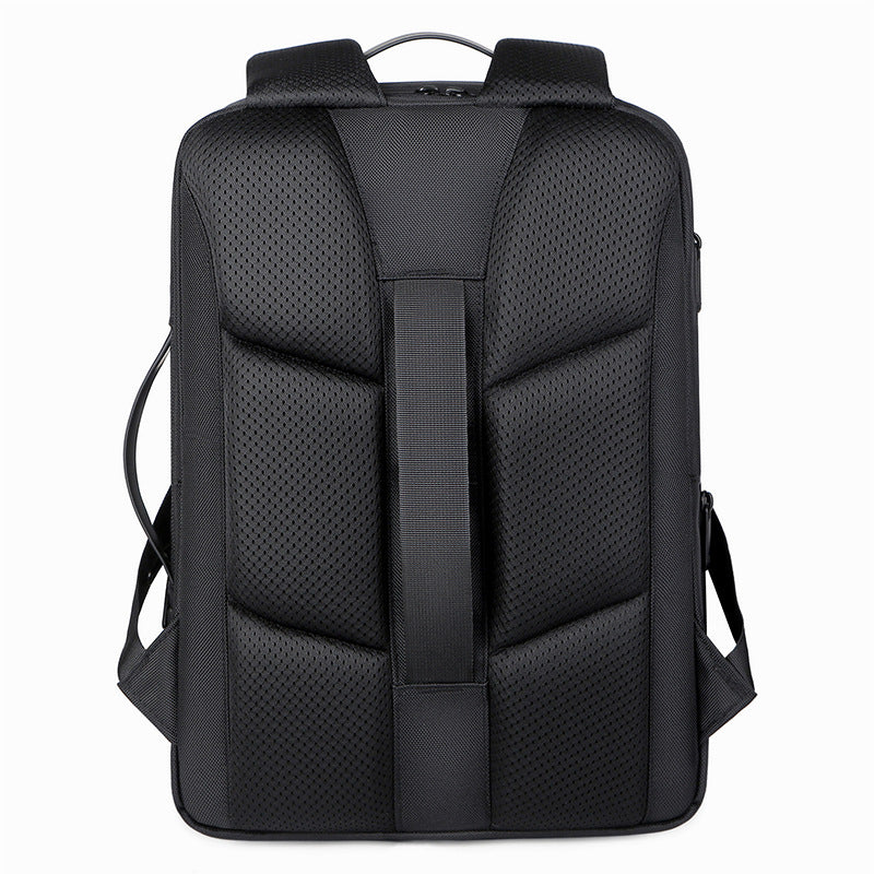 2025 New backpack Men's high-end commuter business backpack Multifunctional expansion 15.6-inch computer backpack