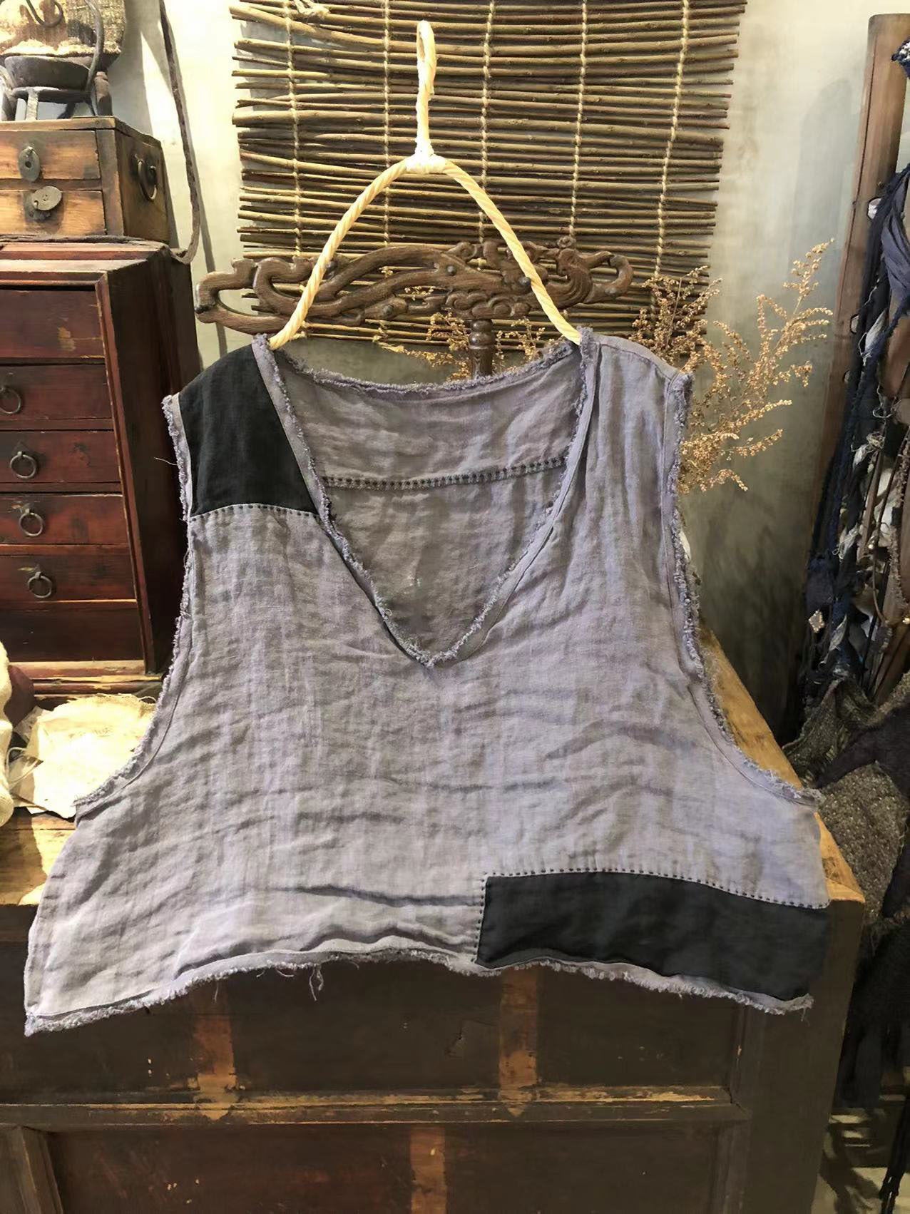 2025 22/8 Early Autumn Literary Retro Linen Loose Shoulder Bottom Turtleneck