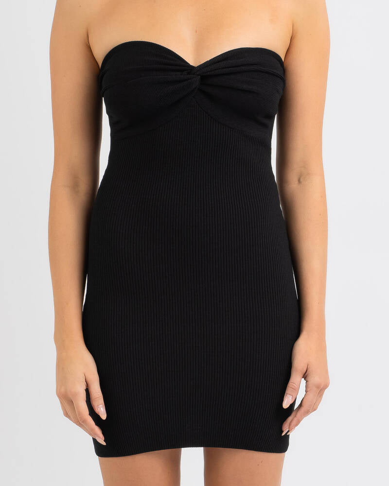 2025 Spring and Summer New Hot Cross Slim Fit High-Elastic Wool Tube Top Dress
