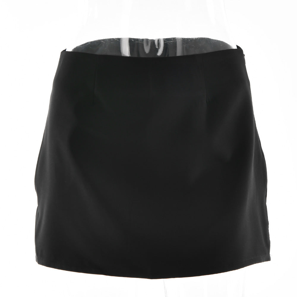 2025 style cardigan long-sleeved top two-piece set autumn hot-selling women's clothing fashionable high-waisted sexy hip-wrapped short skirt