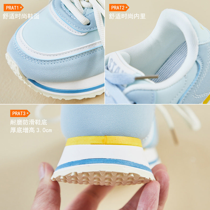 2025 ins Korean version of Forrest Gump shoes women's tide spring new height increase student running sports casual shoes street shot K1102