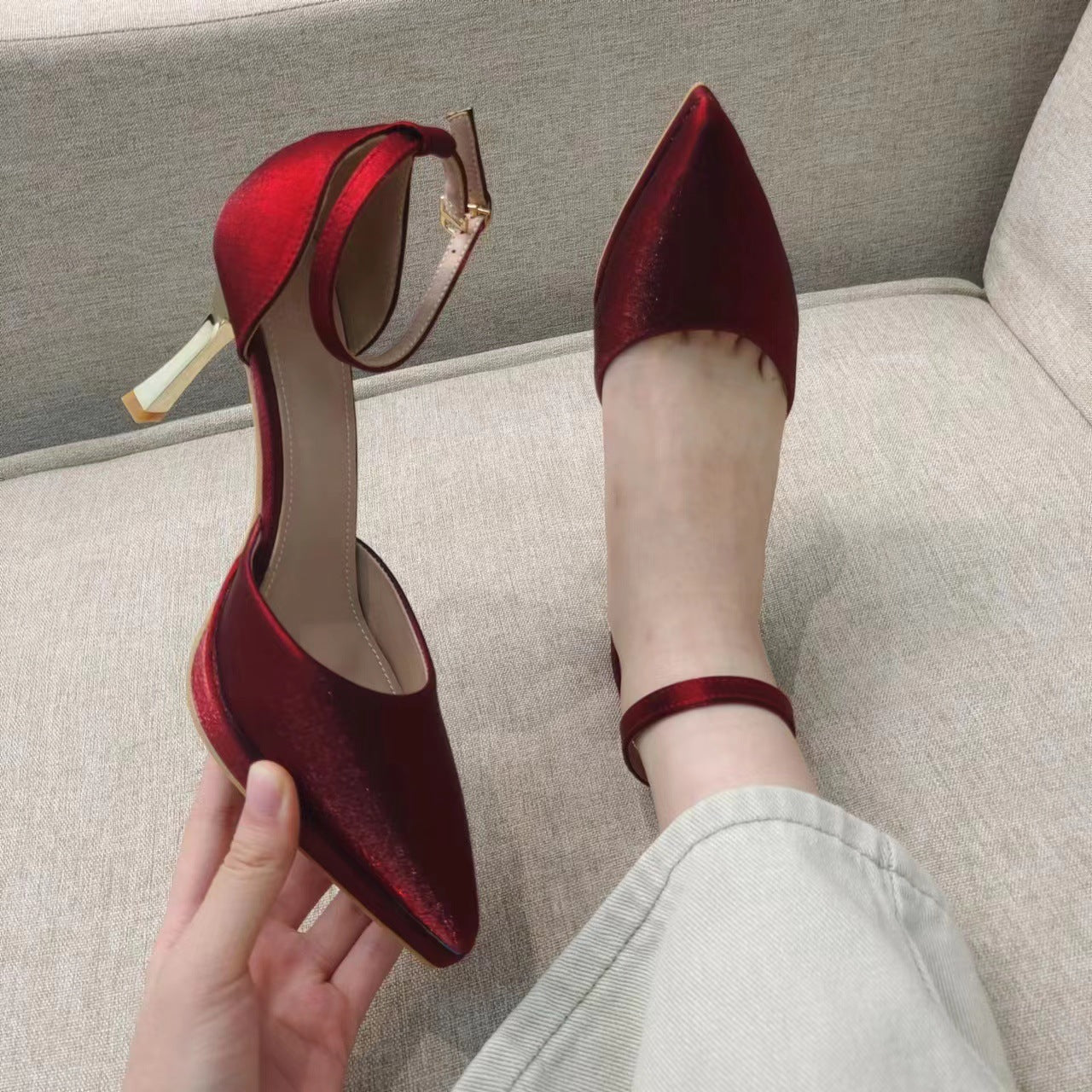 XIANGTUIBAO Z28-104 Waterproof Platform Autumn New Stiletto Heel Pointed Toe Sexy Women's Shoes Korean Style Versatile High Heel Pumps