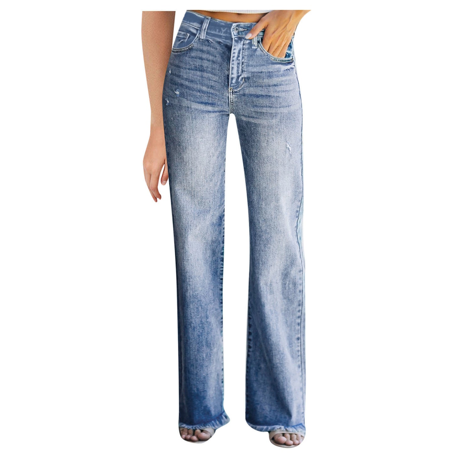 2025 2025 Popular trade New supply retro loose denim trousers women