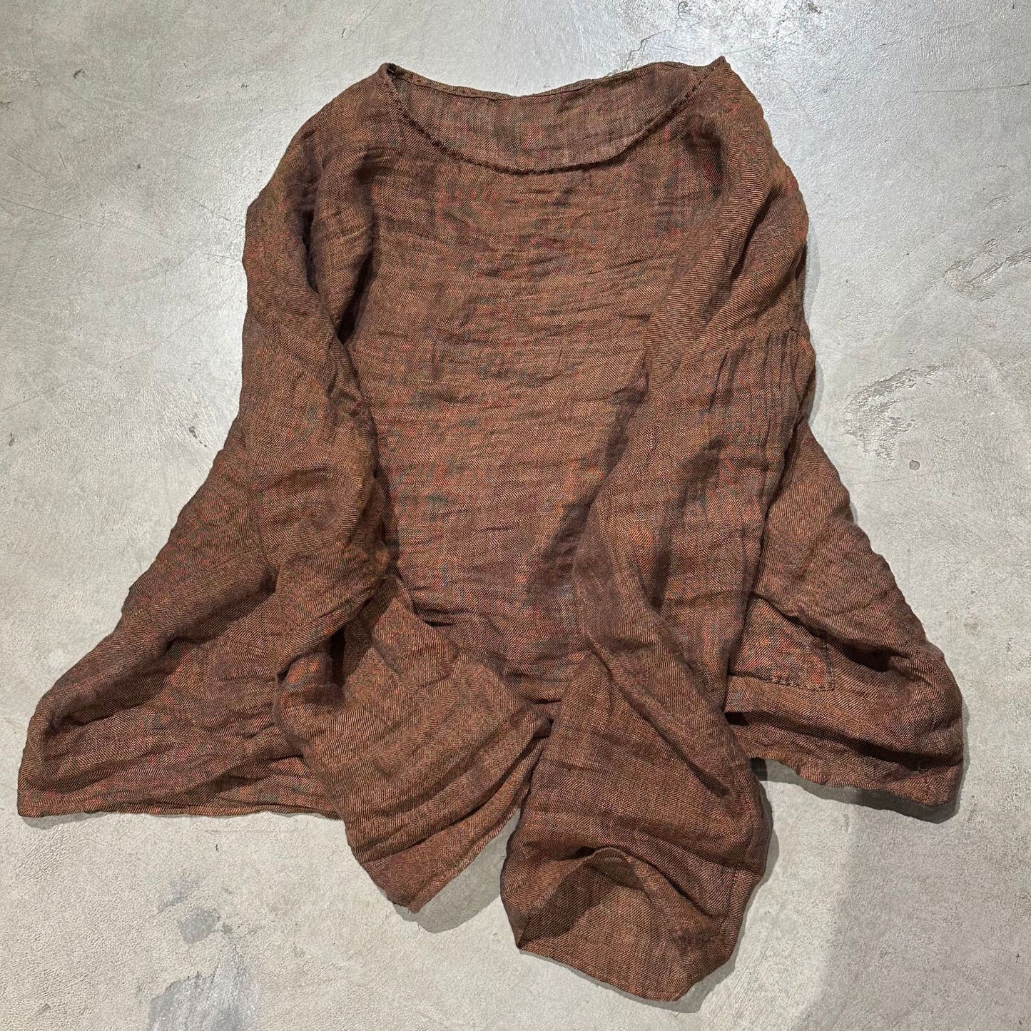2025 Su Nian Weiyang SN24 literary and retro solid color versatile loose casual yarn-dyed linen jumper
