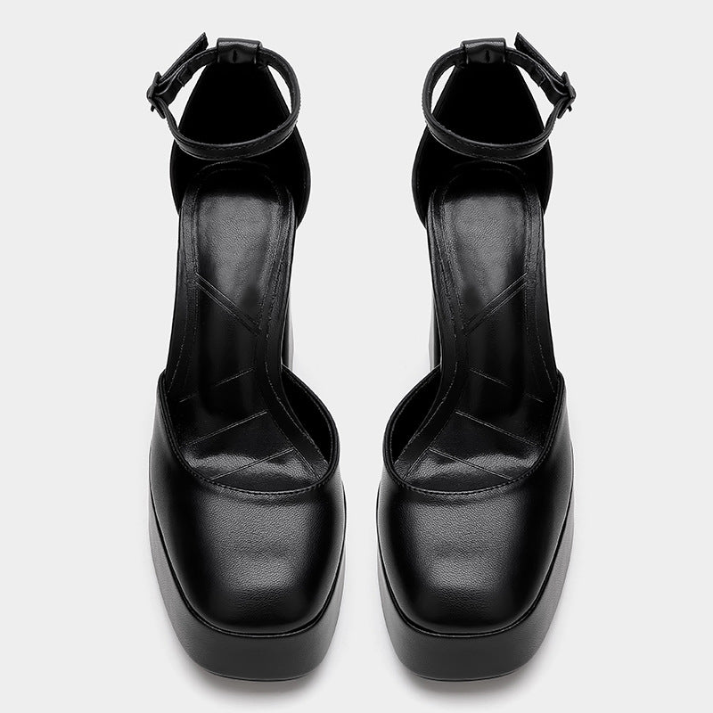 xiangtuibao Original Shishengmei Shoes Factory 2014 New Summer Hollow Waterproof Platform High Heel round Toe Closed Toe Sandals for Women