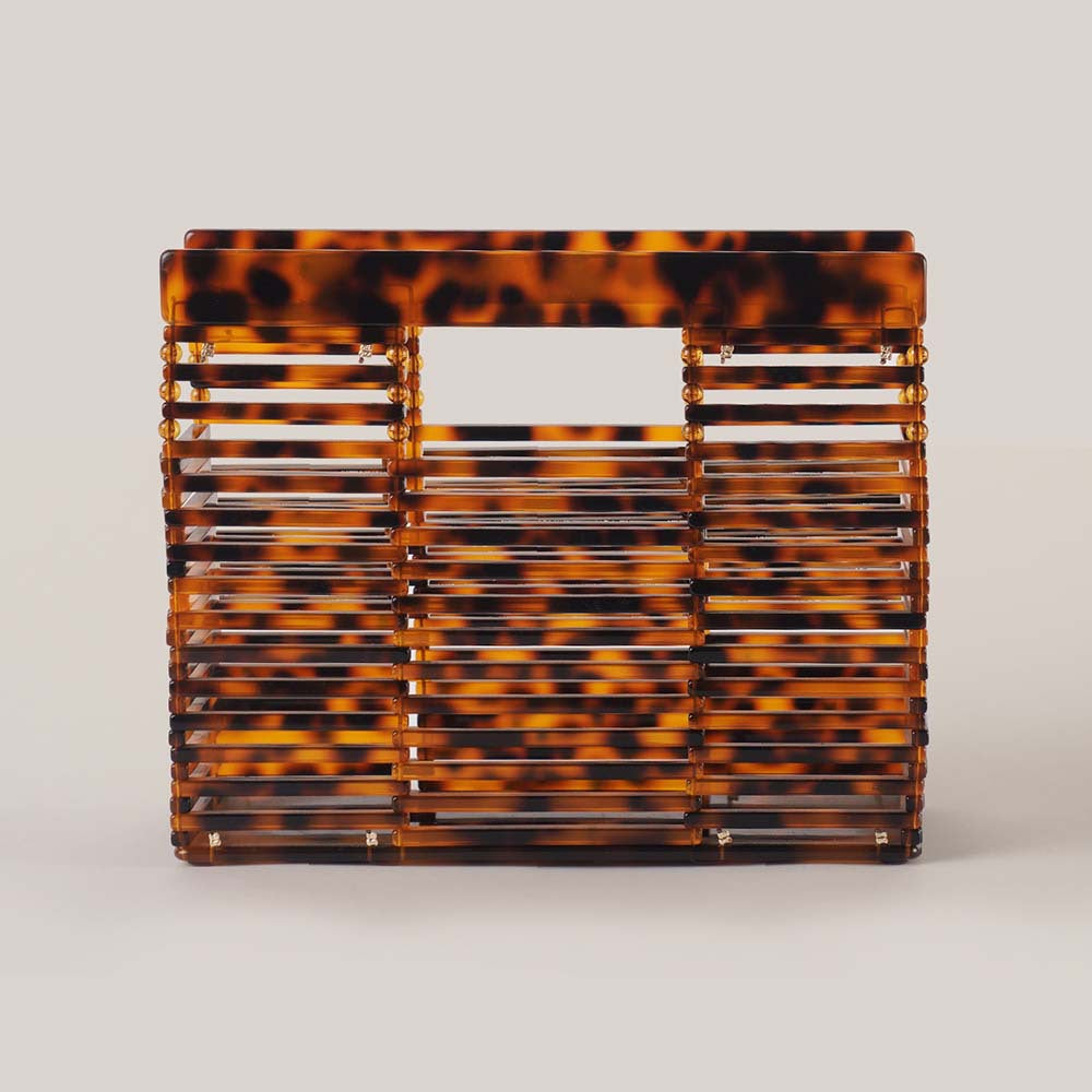 New 2025 trendy brand basket bag acrylic hand bag holiday beach hollow bag acrylic dinner bag