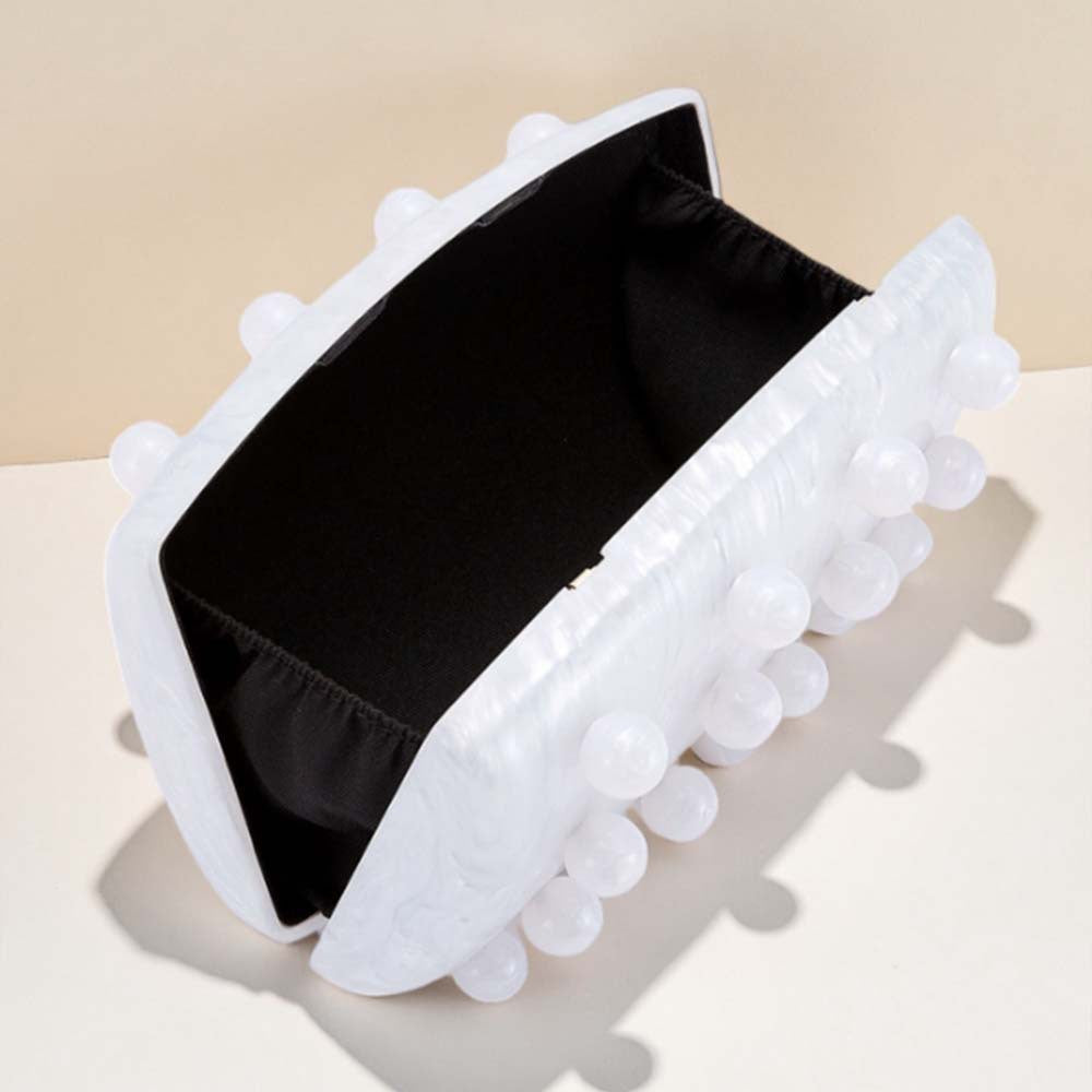 Popular trade women's new fashion circle acrylic dinner bag single shoulder oblique span banquet clutch bag