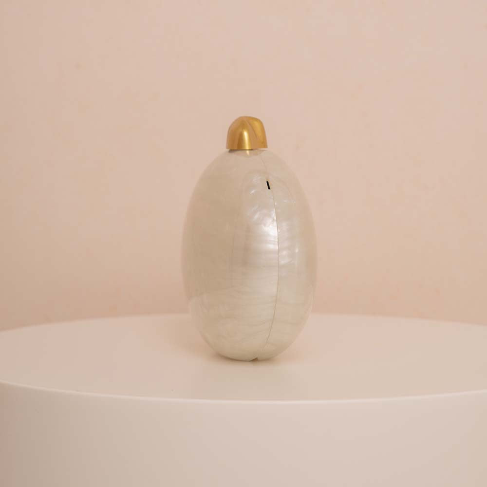 hot-selling new beige semi-round acrylic dinner bag, hand grab bag, one shoulder oblique span wedding fashion women's bag