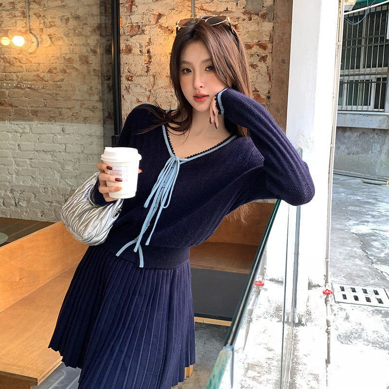 2025 popular winter new temperament versatile Australian wool bottoming shirt long-sleeved knitted sweater women's top 25198