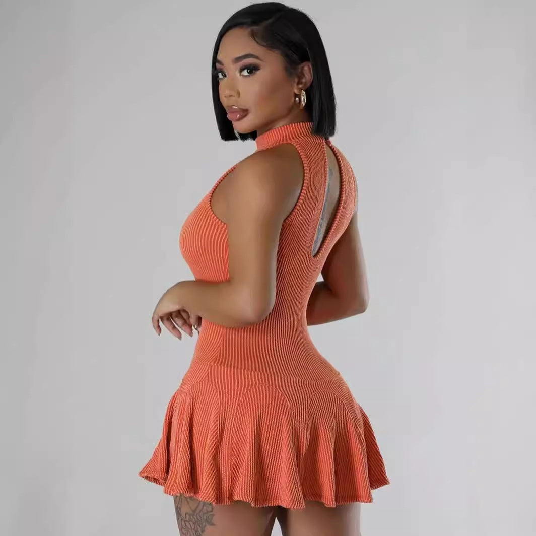popular ins pure desire wind Spice Girls sleeveless dress women's summer new temperament slim dress women's wholesale