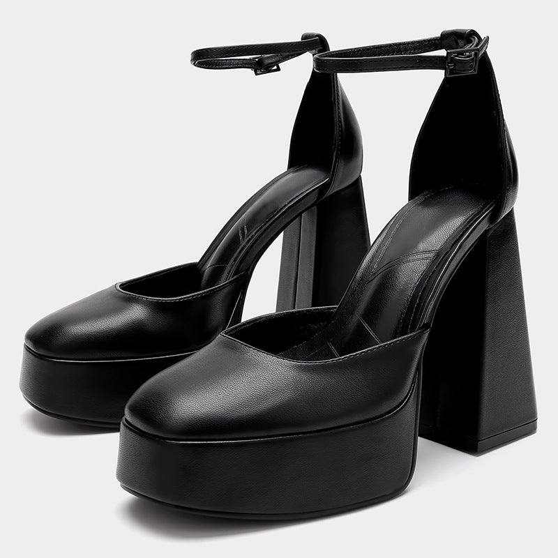 xiangtuibao Original Shishengmei Shoes Factory 2014 New Summer Hollow Waterproof Platform High Heel round Toe Closed Toe Sandals for Women