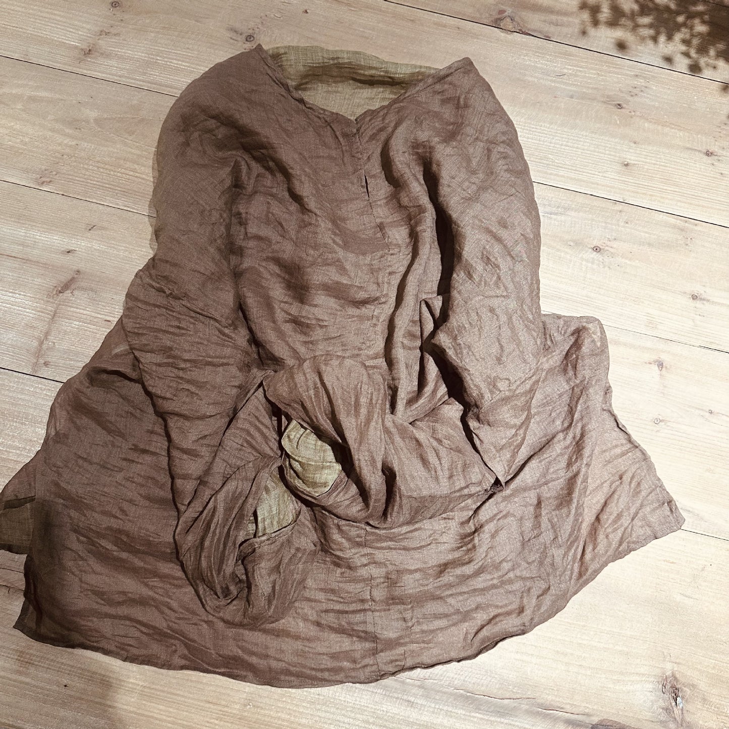 2025 24/7SN72 solid color literary and casual two-color ramie jumper