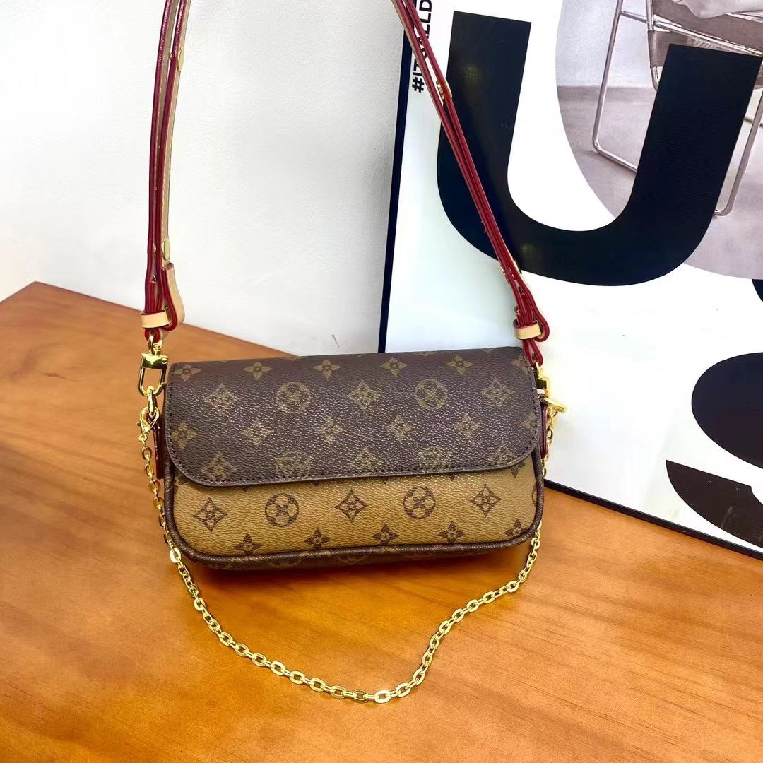 XIANGTUIBAO Louis Fanghua Women's Bag New Korean Style Fashion Versatile Online Red Ocean Style Mahjong Bag Portable Chain Messenger Bag