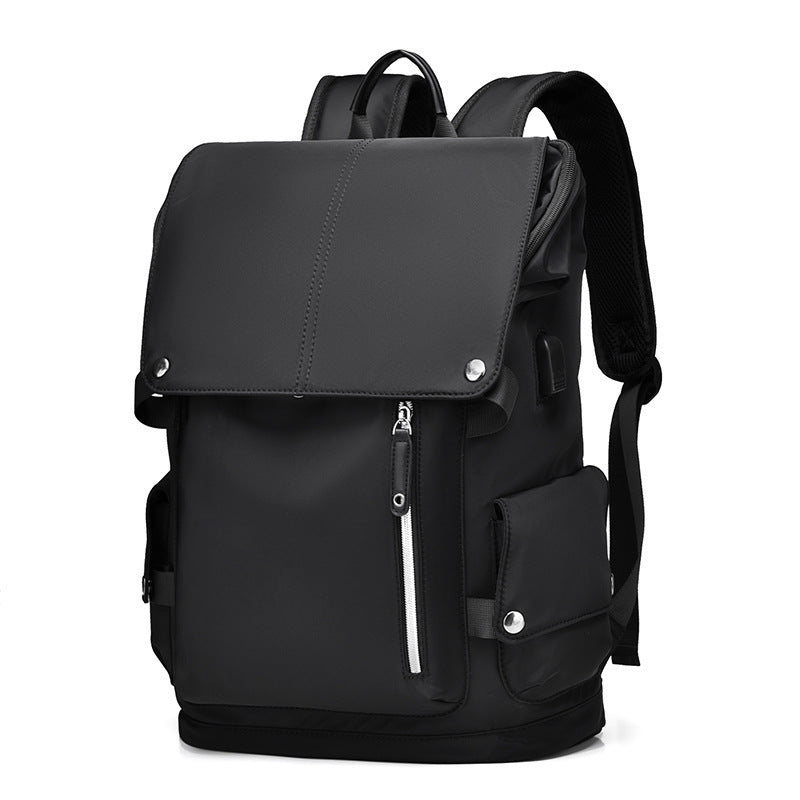 2025 Men's backpack Fashion trend Personalized computer backpack Large capacity USB port Korean version Student backpack