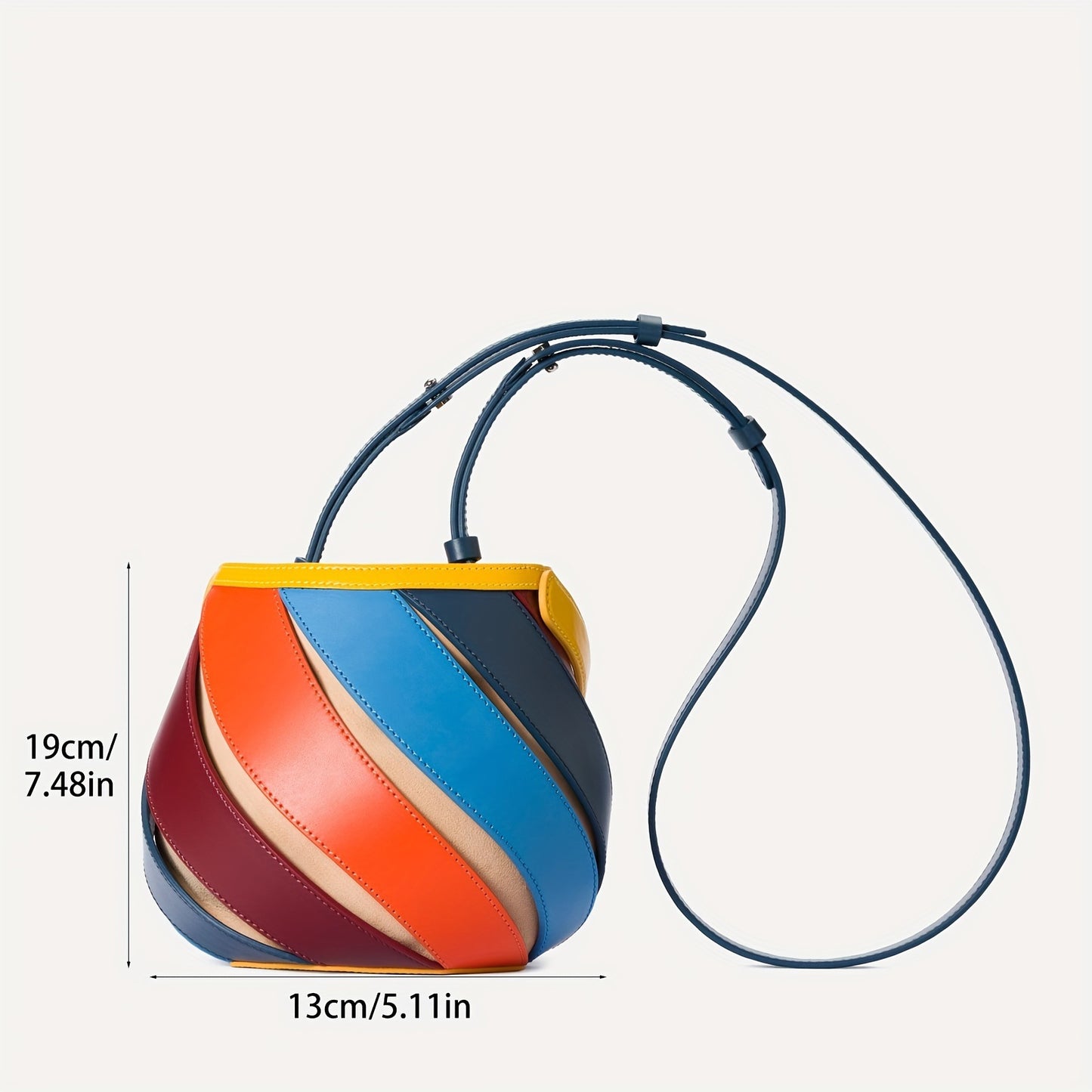 XIANGTUIBAO Round Contrast Color Portable Messenger Bag Hand Bags Cross-Border Niche Shoulder Bag Diamond Quilted Stitching Bucket Bag