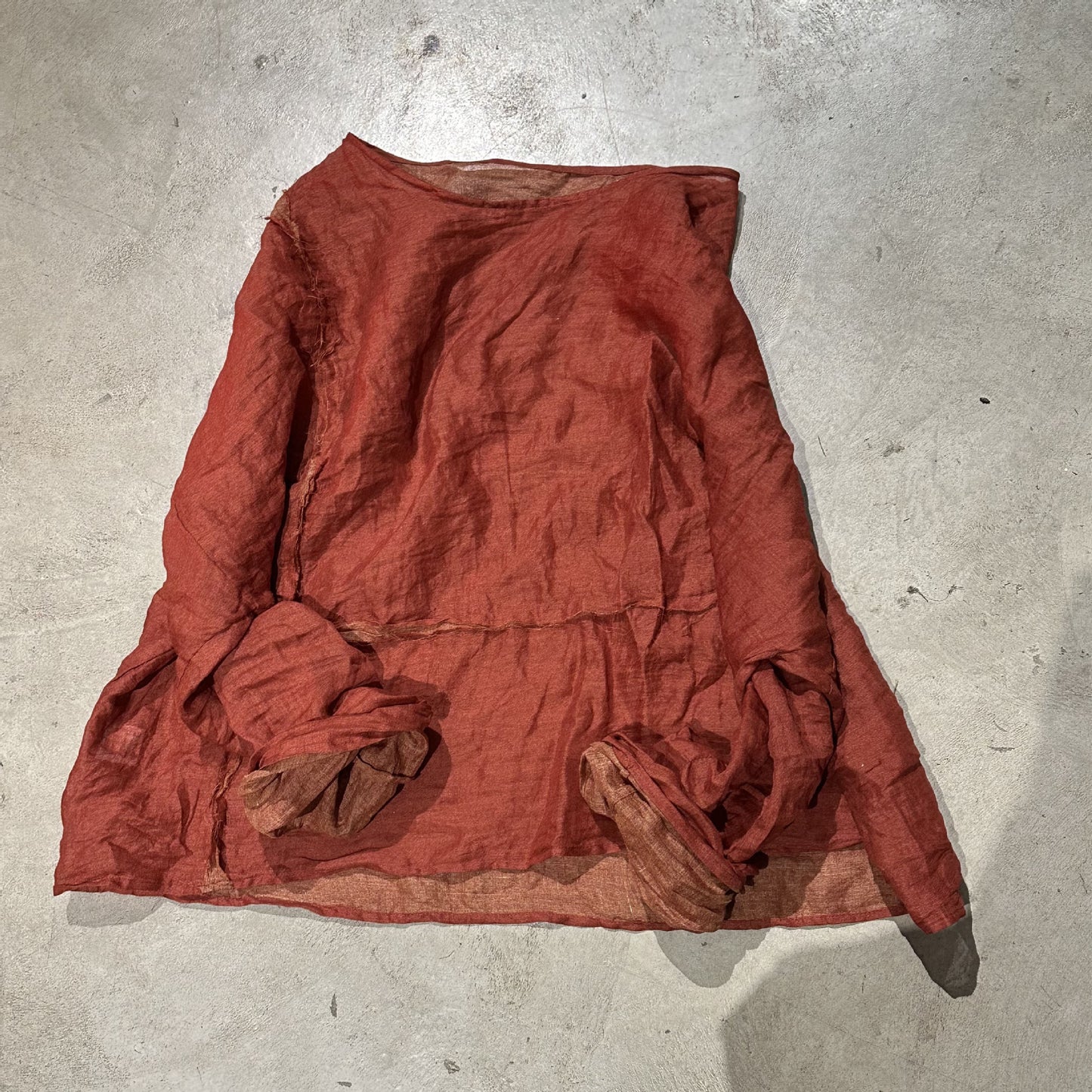 2025 24/1 SN08 literary and retro ramie spliced pullover