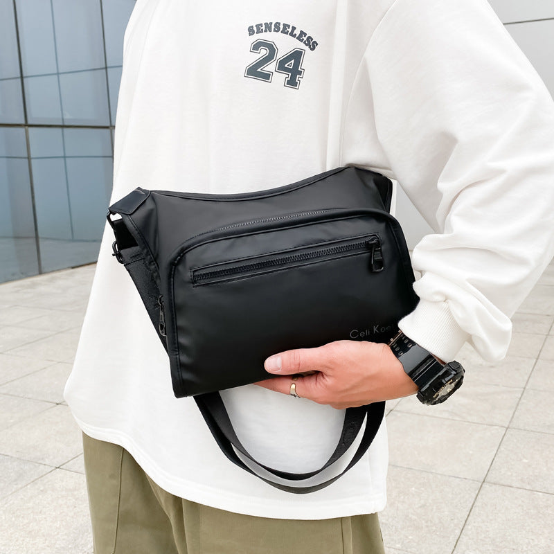 XIANGTUIBAO Messenger Bag Men's New Stylish Good Texture Simple Casual Shoulder Backpack Korean Style Popular Texture Large Capacity Chest Bag