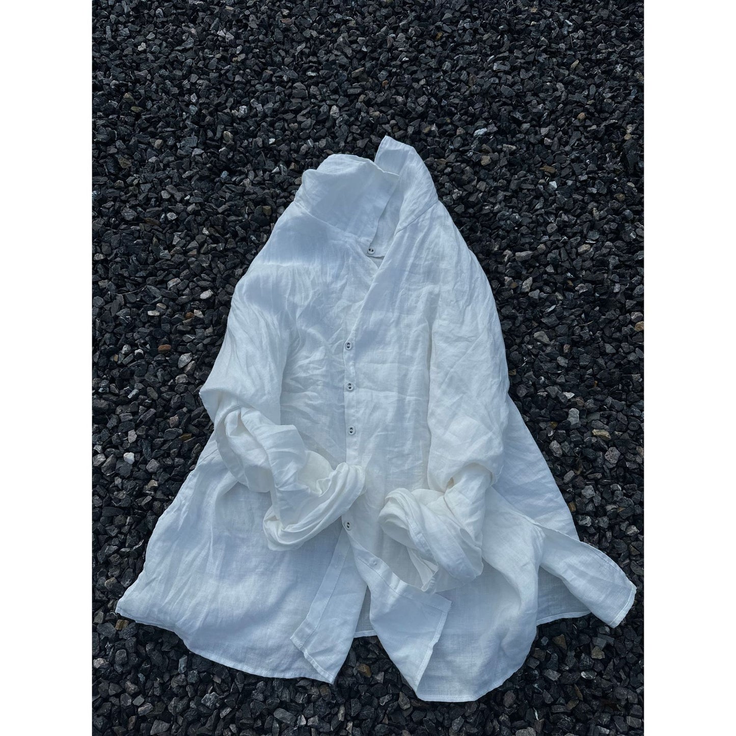2025 Su Nian Weiyang 23/11 See you again, loose thickened ramie turtleneck cardigan button shirt in autumn and winter