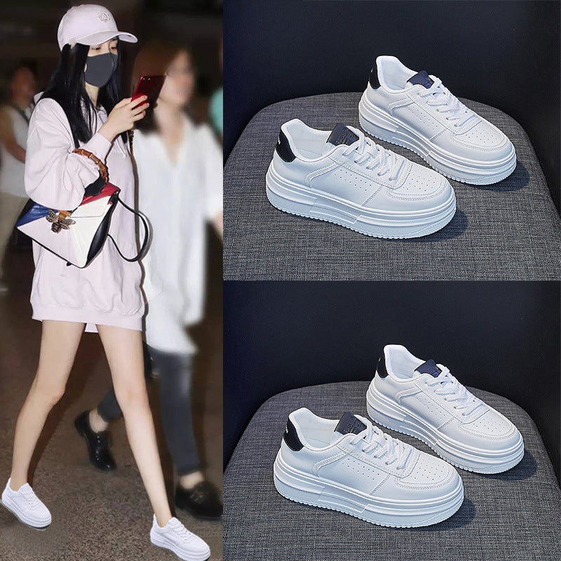 2025 Little white shoes women's spring new versatile student board shoes women's ins Korean version platform casual shoes women's MX8802