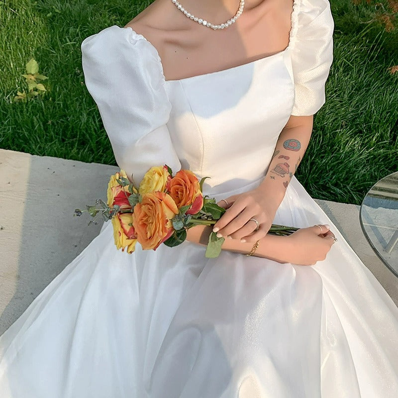 2025 light wedding dress new bride Mori super fairy simple temperament go out welcome dress dress dress princess style