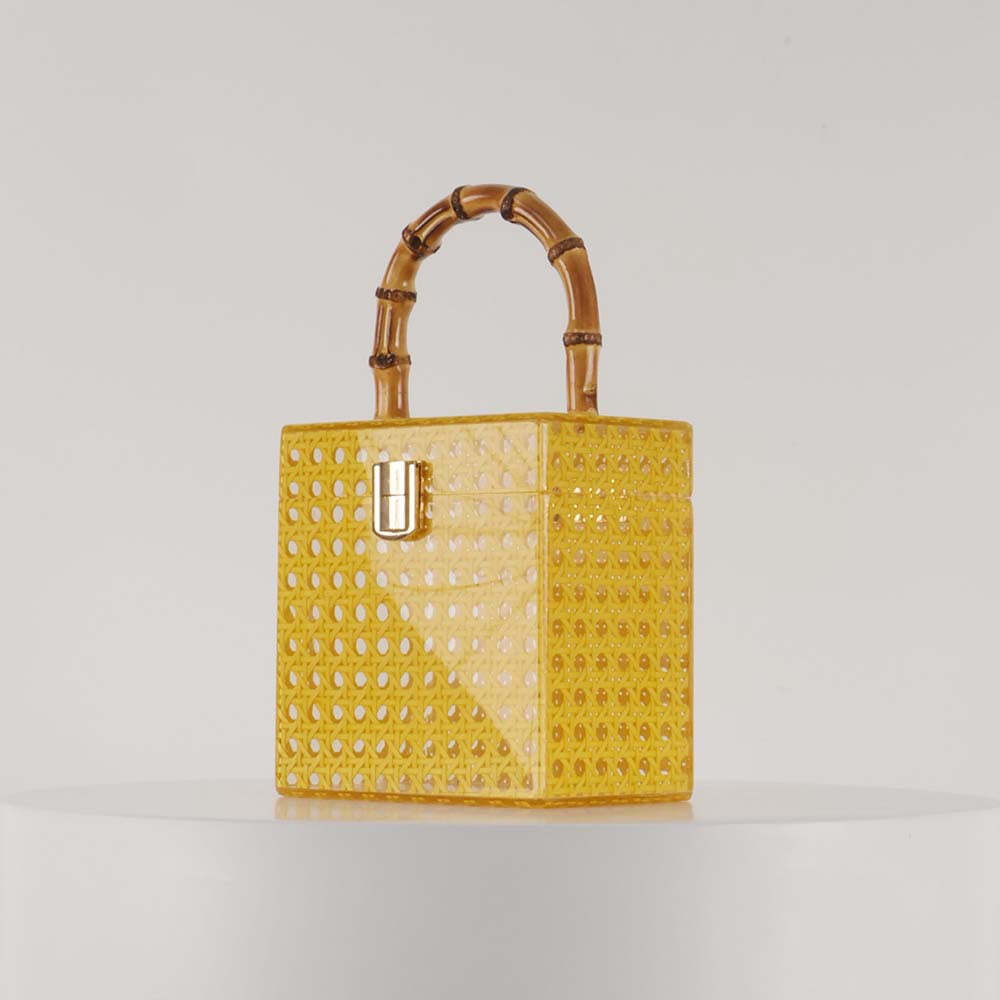 hot-selling new rattan handbag acrylic dinner bag single shoulder oblique span wedding fashion women's bag