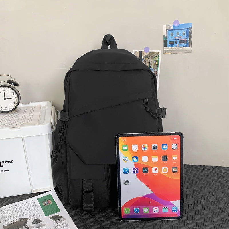 2025 backpack New high school college student schoolbag Men's and women's large-capacity computer bag Anti-splashing nylon backpack