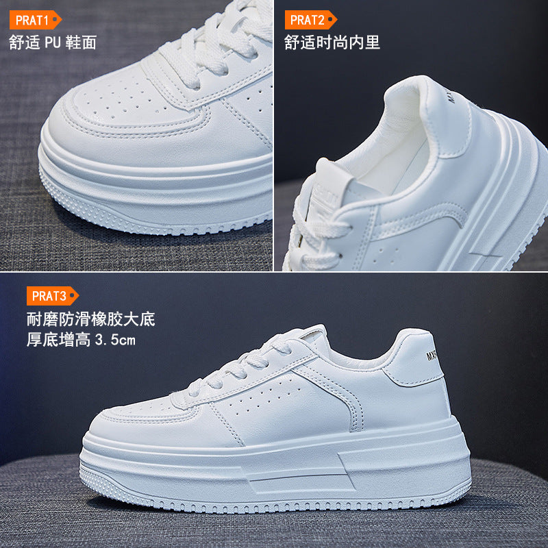 2025 Little white shoes women's spring new versatile student board shoes women's ins Korean version platform casual shoes women's MX8802