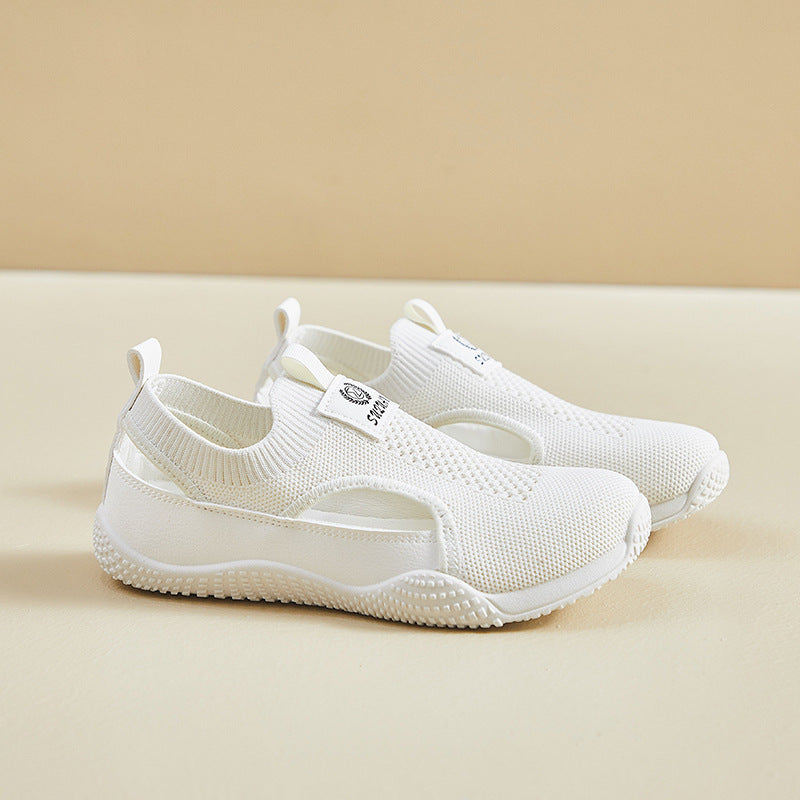 2025 ins Korean version of flying woven shoes summer new student sports shoes mesh breathable fitness running casual K1506