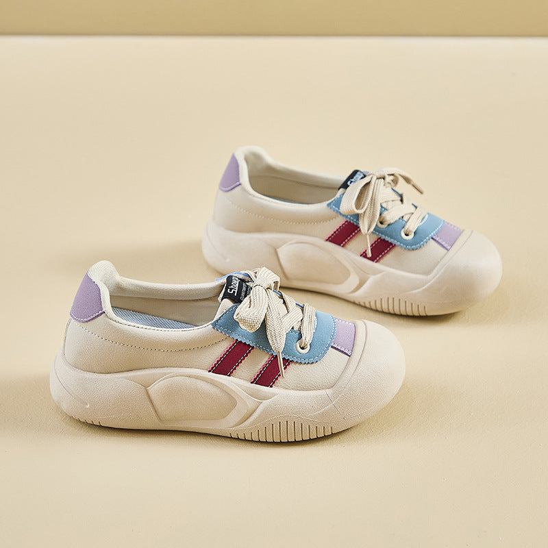 2025 spring little white shoes new Korean version ins female students height increase platform sports board shoes casual shoes KT2682