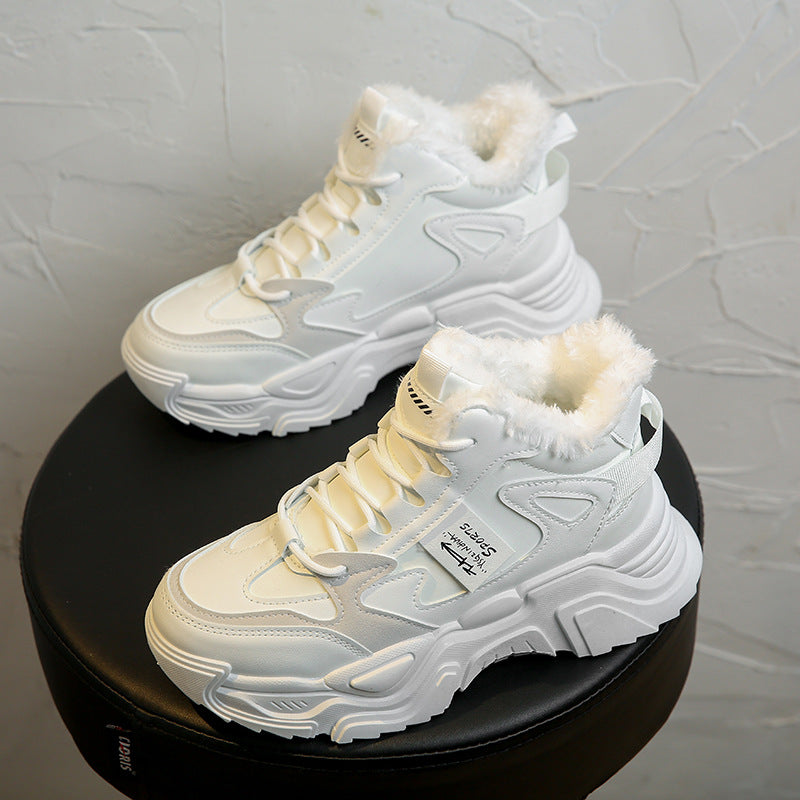 2025 ins Korean version of the new dad shoes for women spring student versatile sports shoes street shooting casual heightening shoes K819