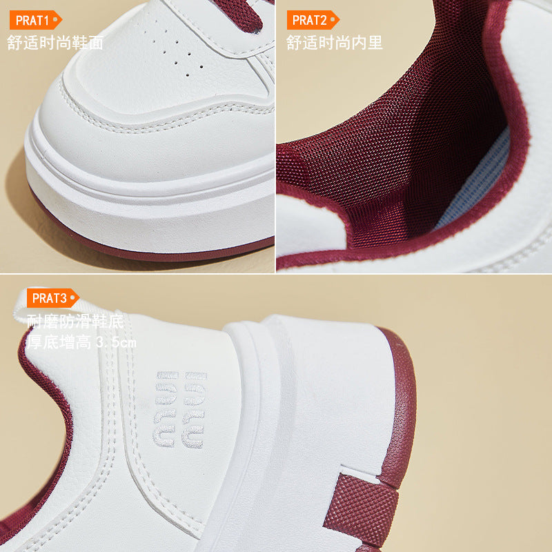 2025 spring little white shoes new Korean version ins female students platform heightening sports board shoes casual street shot ZS81
