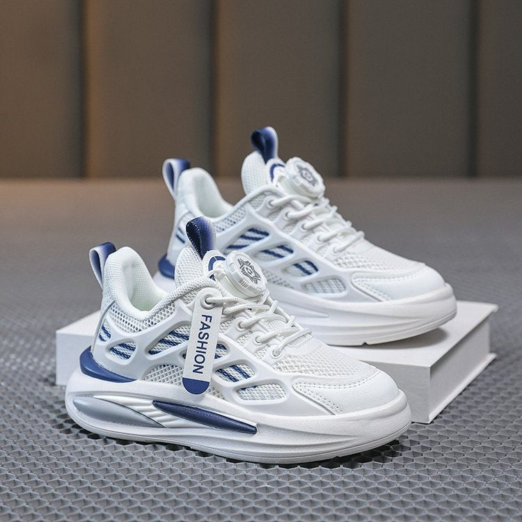 xiangtuibao Korean Style Children's White Shoes Summer New Medium and Large Children's Sneakers Mesh Breathable Boys and Girls Shoes Tide