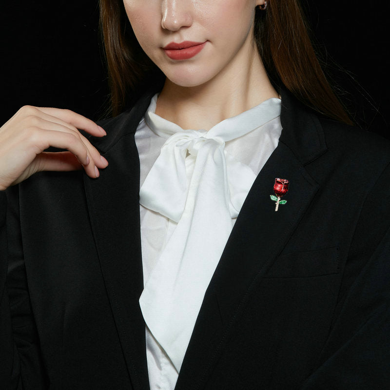 2025 popular New Elegant Rose Brooch High-end Retro Pin Temperament Suit Multifunctional Fixed Accessories Corsage