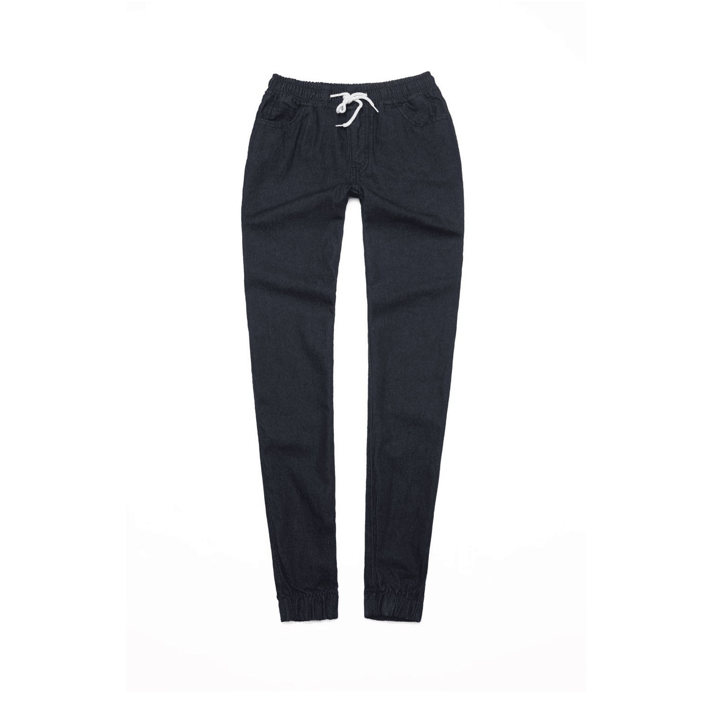 2025 2025 Popular trade New supply elastic waist drawstring low waist denim trousers women