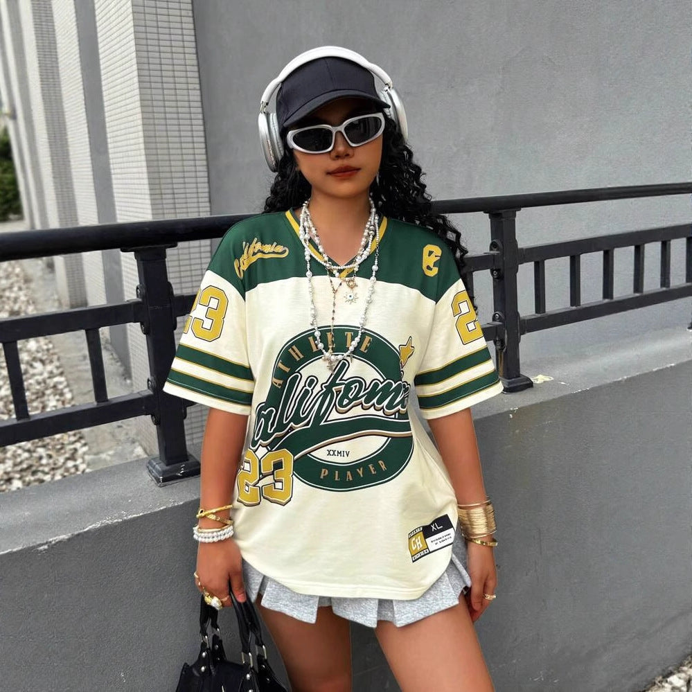 Popular, summer new women's clothing New Popular trade personality trend street style loose printing T-shirt short sleeve