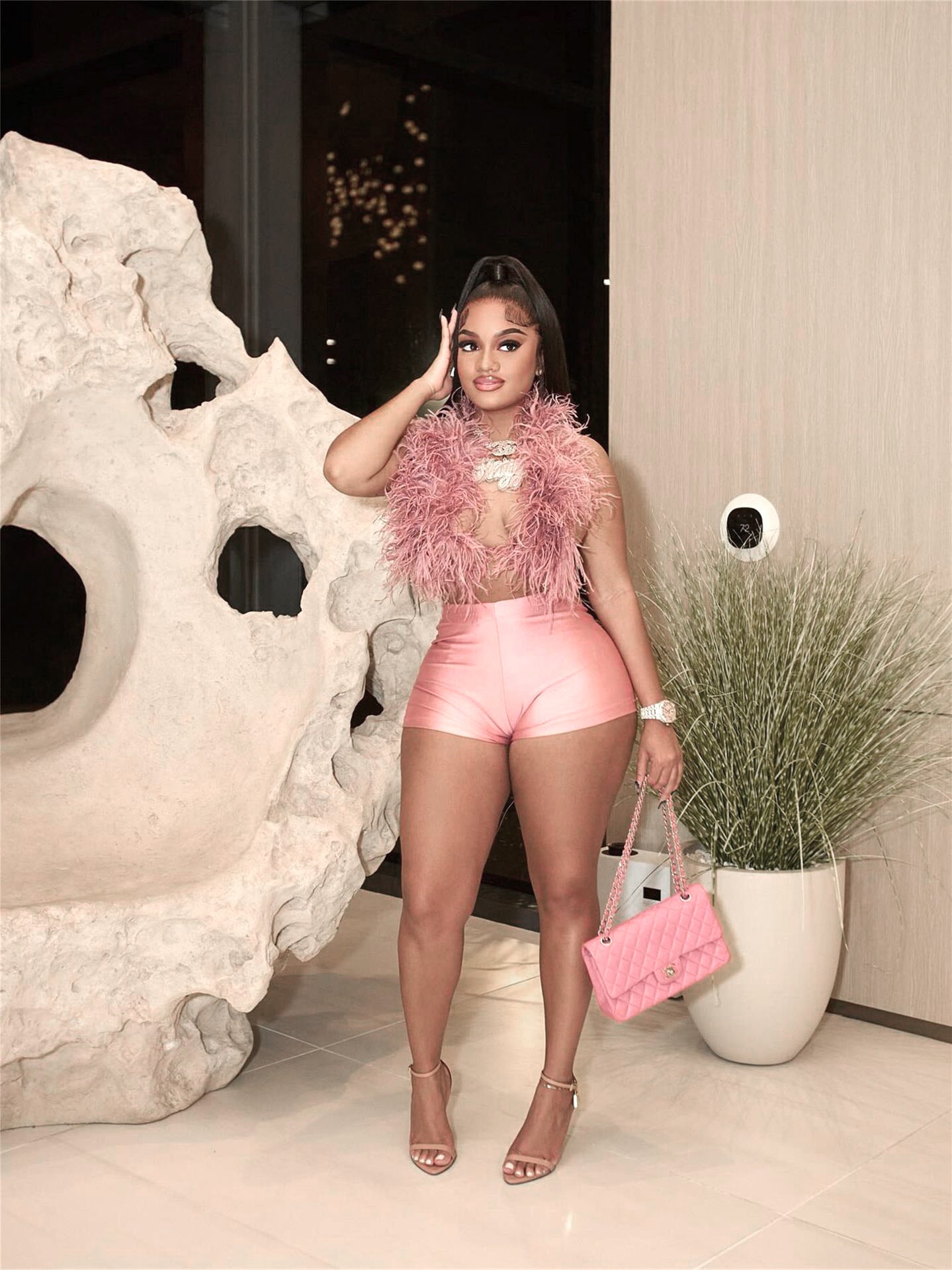 Popular, summer new New Popular trade fashion sexy top tight shorts set