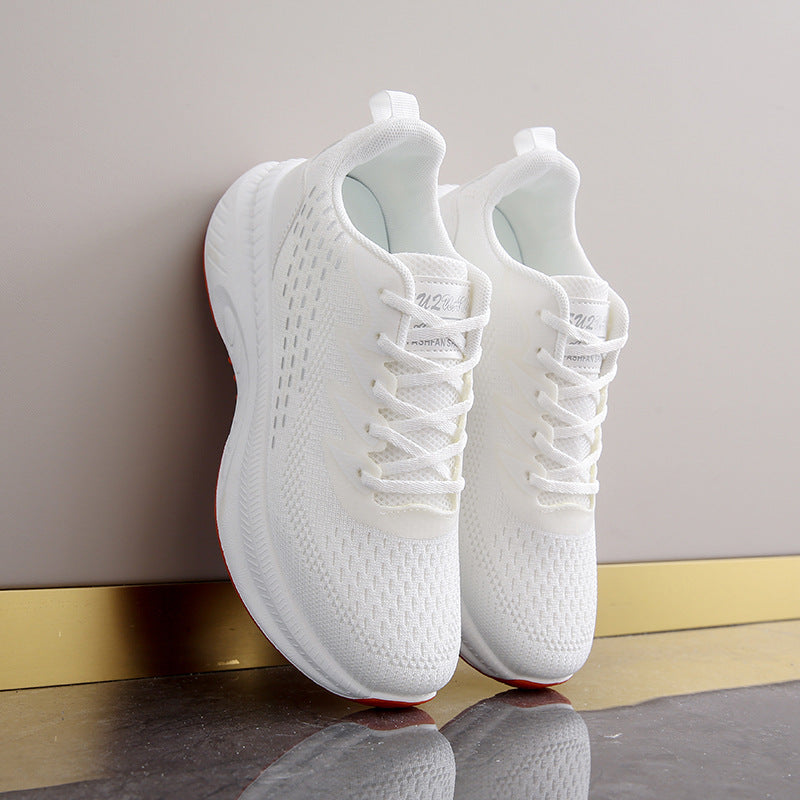 2025 ins Korean version of flying woven shoes spring new student sports shoes breathable fitness running casual street shot K2512