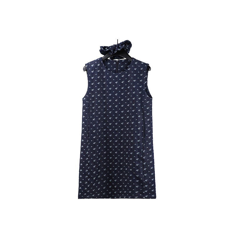 2025 THE MIND floral age-reducing vest skirt 2025 thirteen lines summer new Korean sleeveless dress 0053AX