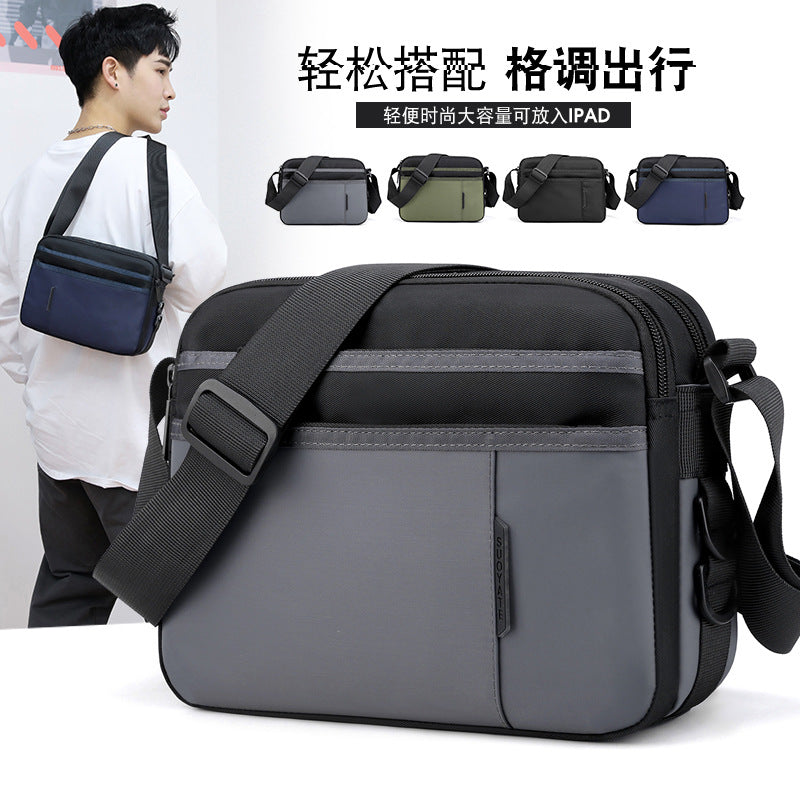 XIANGTUIBAO Wholesale New Men's Lightweight Shoulder Bag Business Casual Simple Travel Backpack Trendy Horizontal Men's Messenger Bag