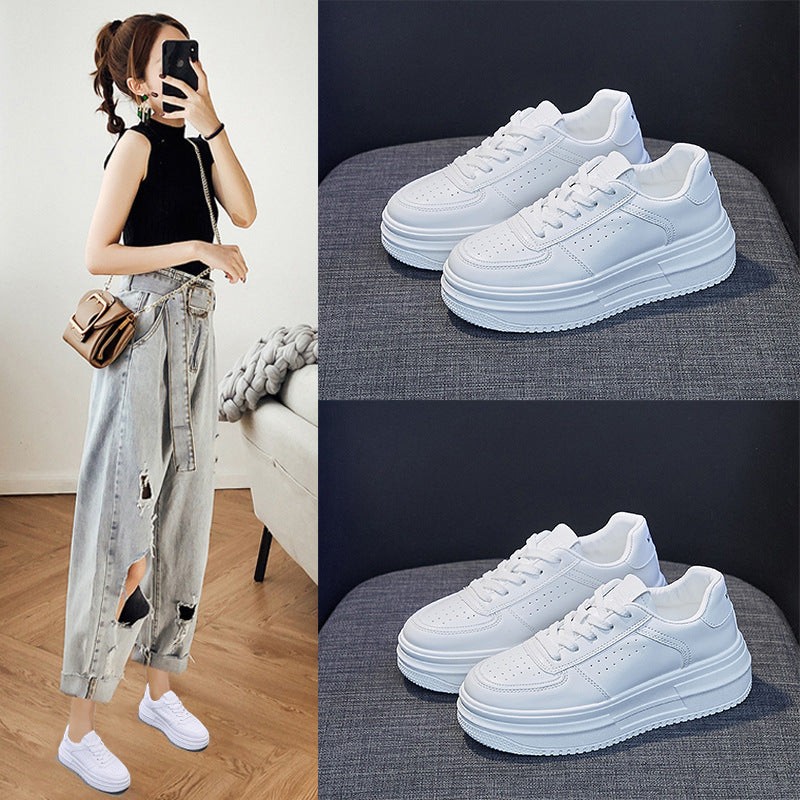 2025 Little white shoes women's spring new versatile student board shoes women's ins Korean version platform casual shoes women's MX8802