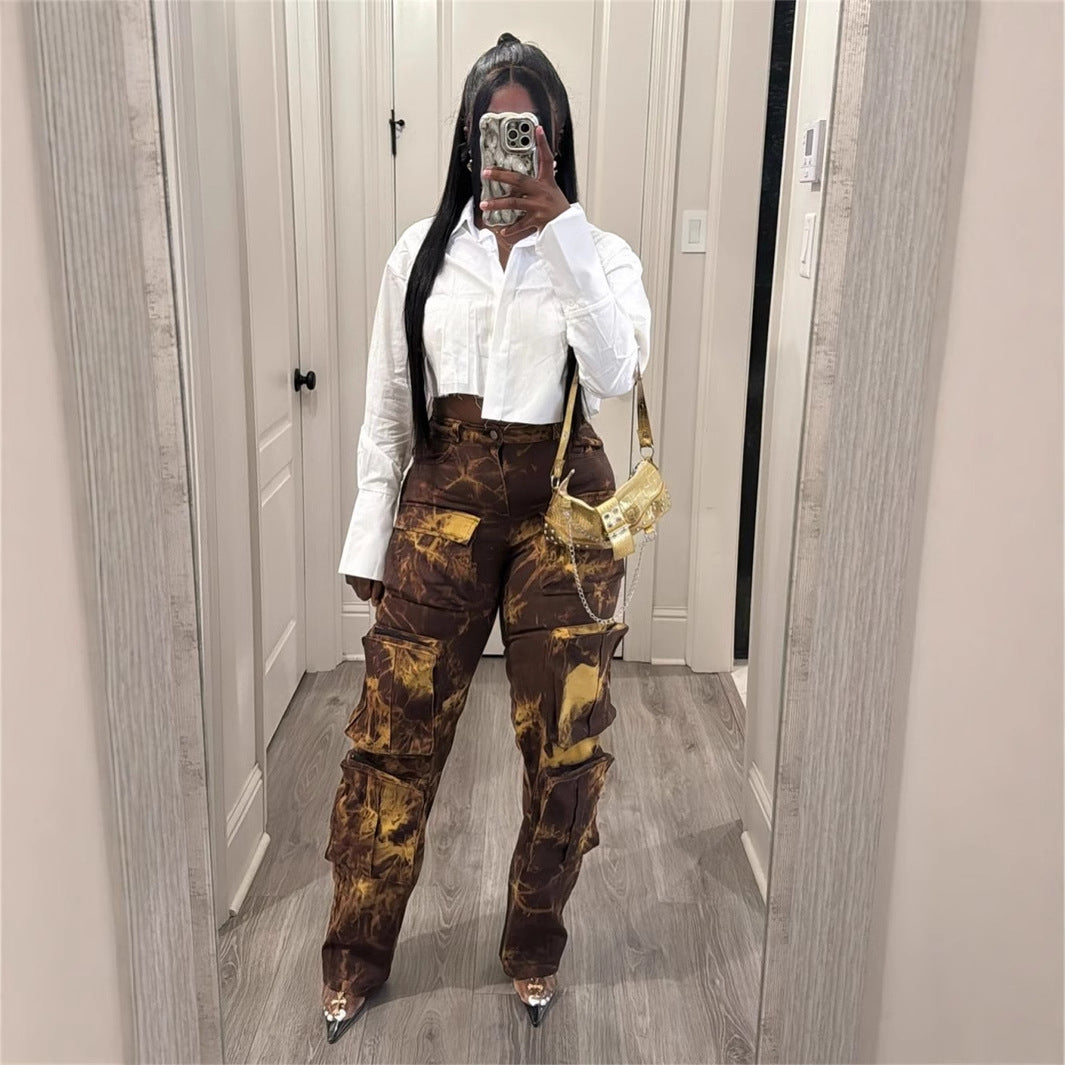 Autumn New new Popular trade fashion simple solid color casual long-sleeved lapel shirt versatile top women's clothing