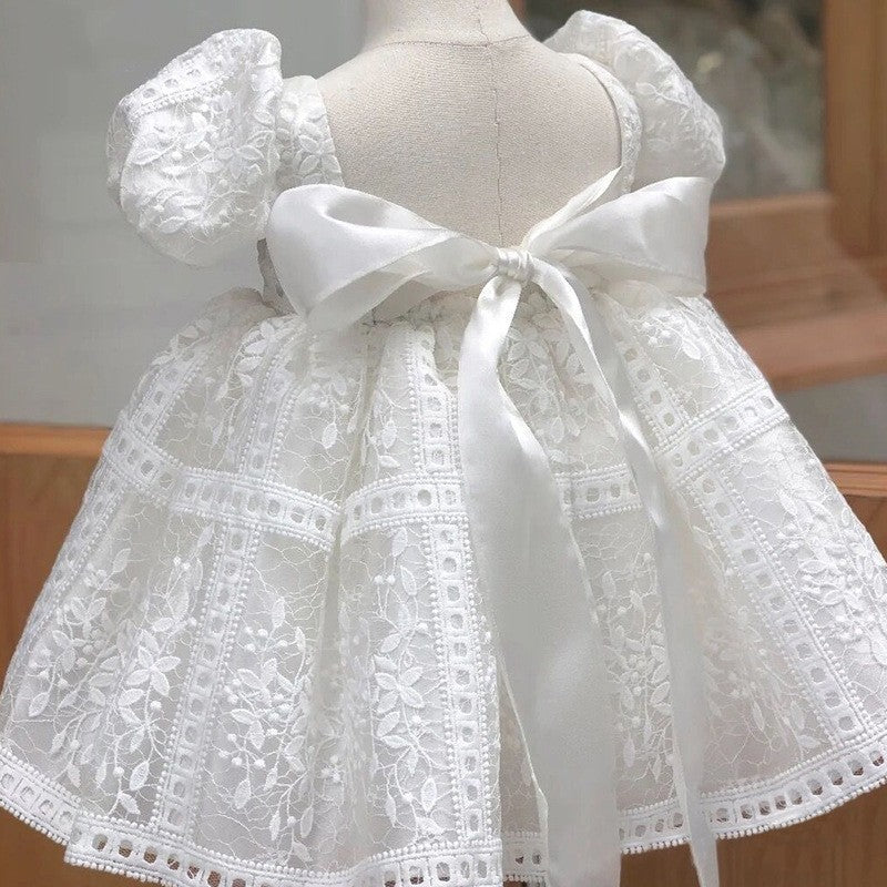 Xiangtuibao One-Year-Old Baby Girl Dress Western Style Girl's One Hundred Days Spring and Summer Pettiskirt Flower Girl Wedding Little Girl Princess Dress