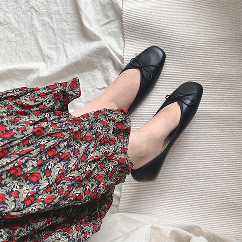 xiangtuibao Women Ballet Flat Shoes Comfortable Soft Boat Shoes Slip On Loafers Ballerina Shallow Slides Round Toe Casual Flats