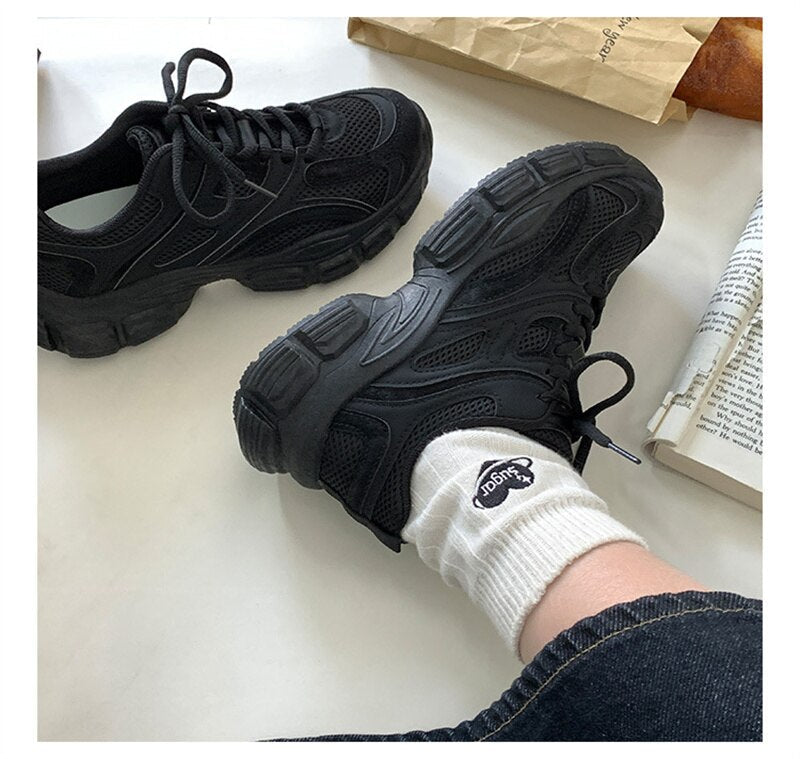 xiangtuibao Sneakers Women Spring Autumn Shoes Woman Vulcanized Shoes Casual Ladies Thick Sole Sports Shoes Tennis Female Sneakers NEW